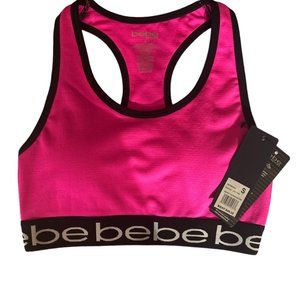 BEBE SPORT BRAD TOP WORKOUT FUTSIA NEW SMALL WOMEN